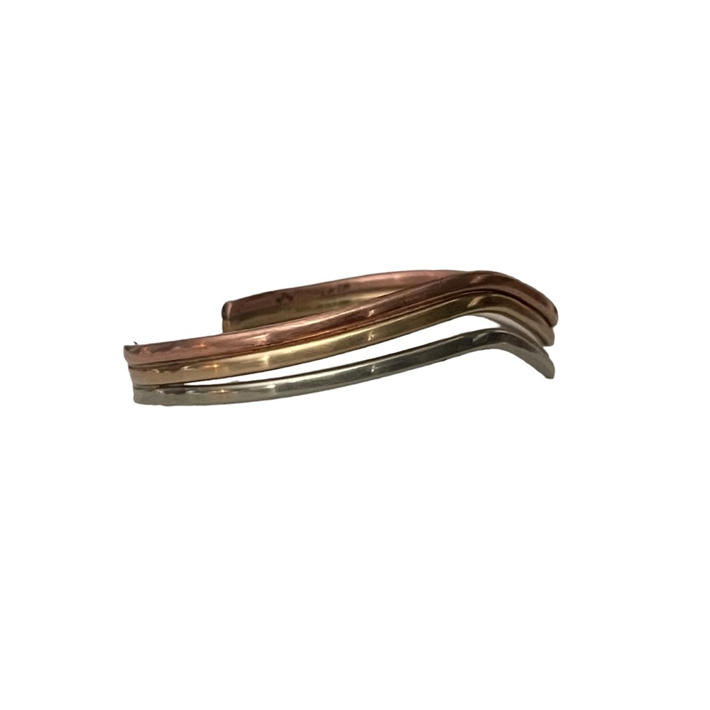 vintage Sergio Lub tri color cuff bracelet - Picture 5 of 7